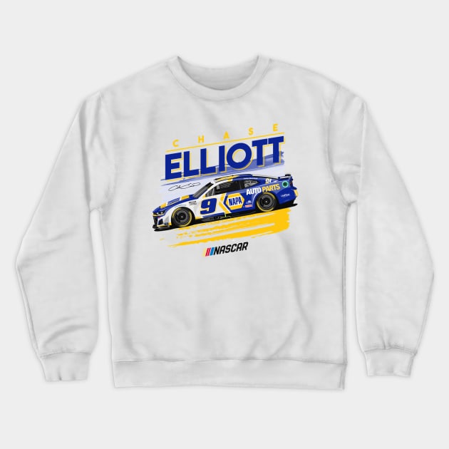 Chase Elliot #9 Camaro Crewneck Sweatshirt by stevenmsparks